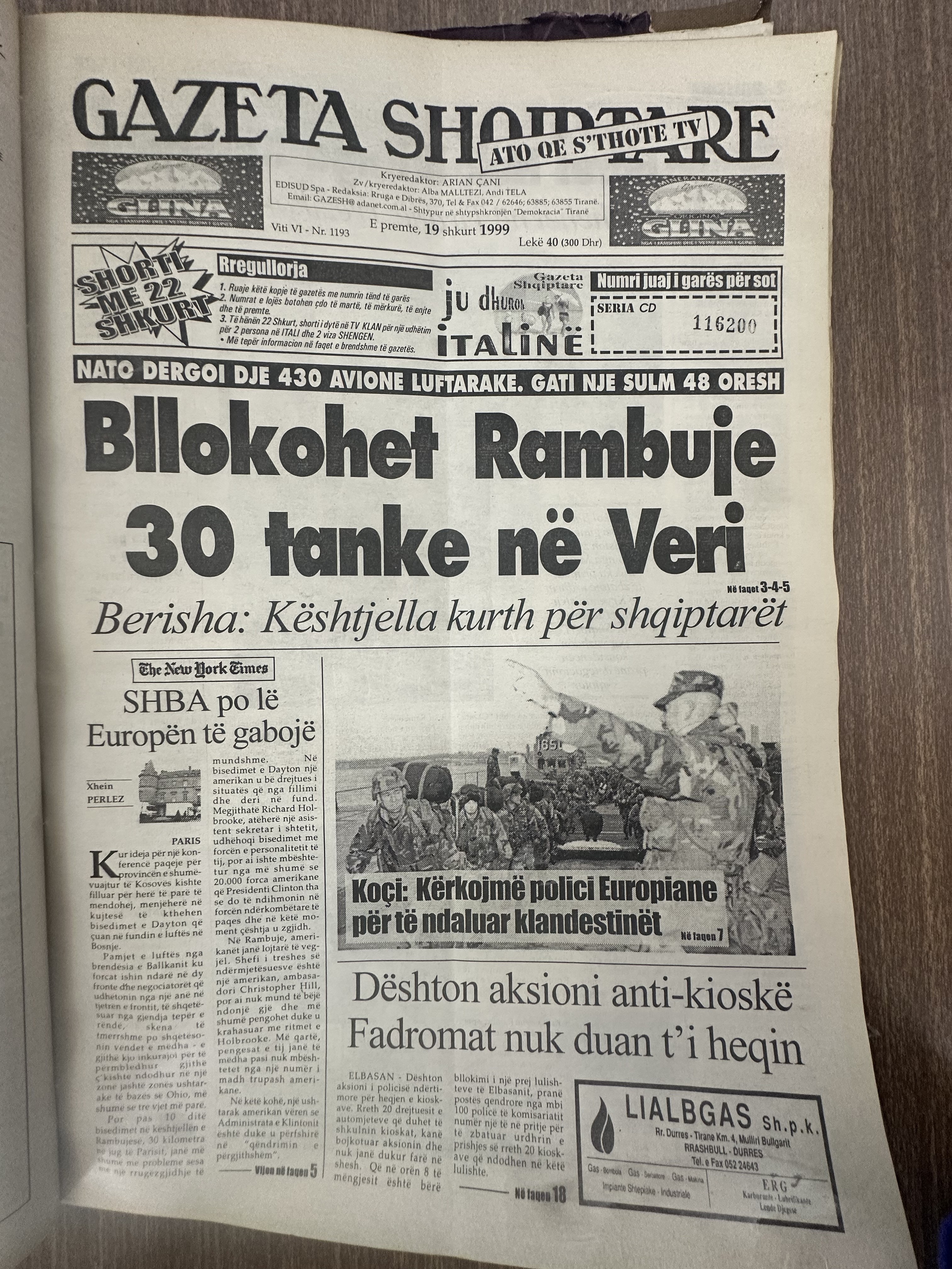 Gazeta Shqiptare 1999-02-19
